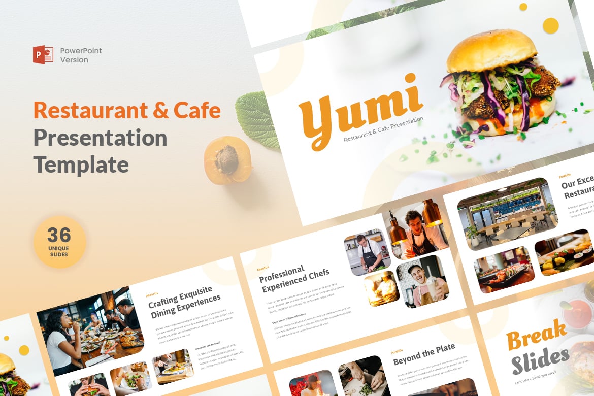 Yumy - Template Presentasi PowerPoint untuk Restoran & Kafe yang Menarik