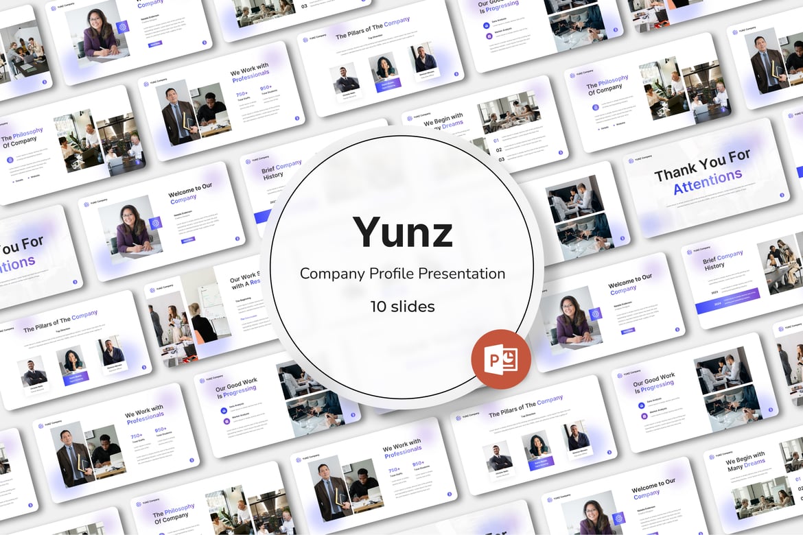 Yunz - Template PowerPoint Profil Perusahaan yang Menarik