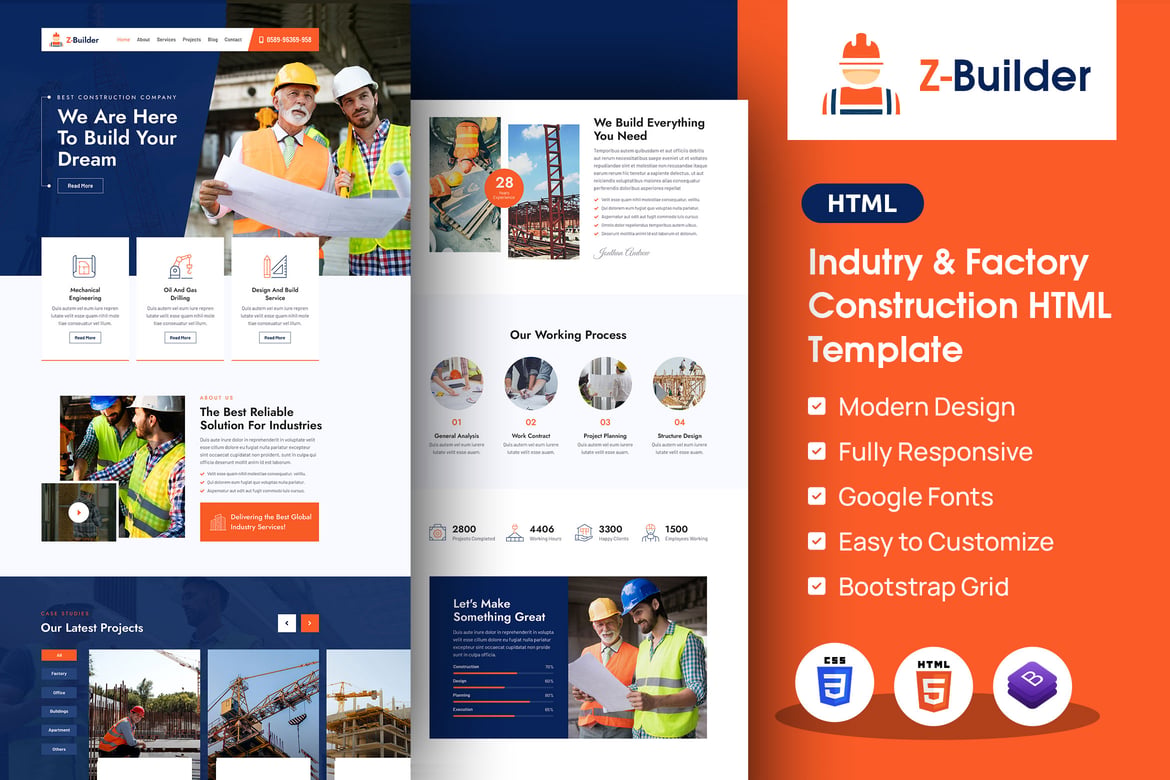 Z-Builder | Template Website Elementor untuk Konstruksi dan Arsitektur