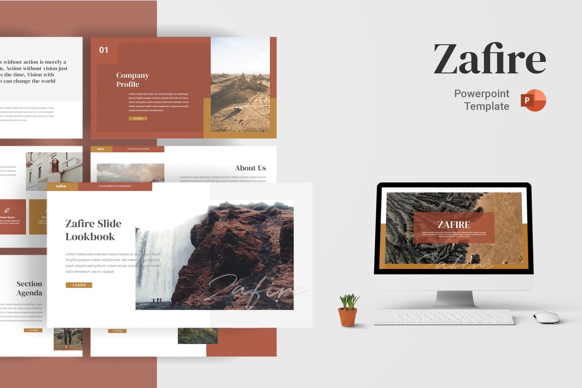 Zafire - Template PowerPoint Kreatif dan Profesional