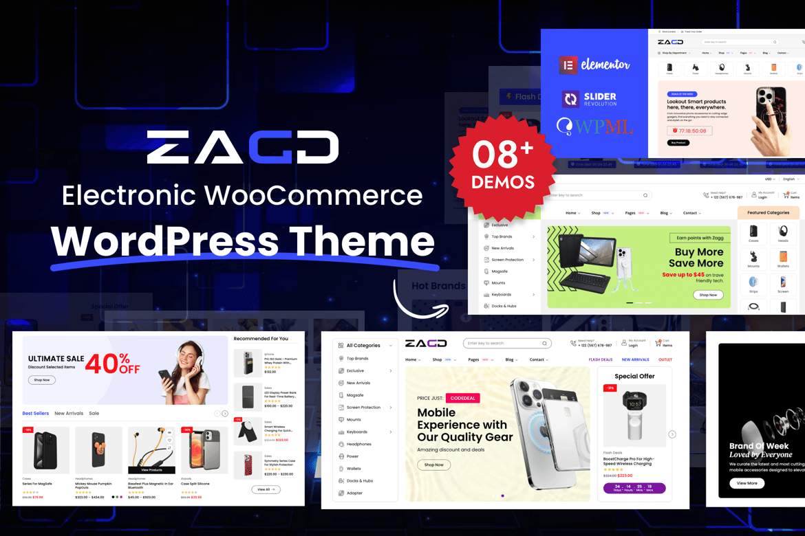 Zagg - Tema WordPress WooCommerce Modern untuk Toko Elektronik