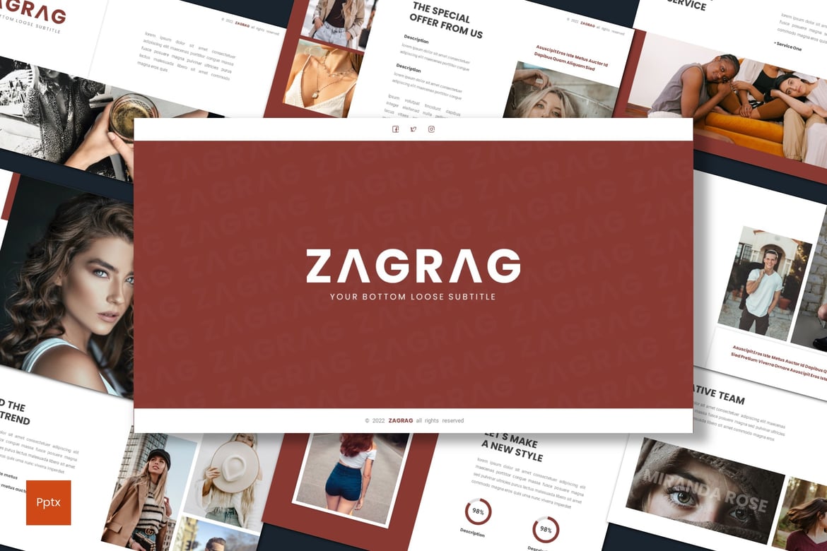Zagrag - Template Presentasi Powerpoint Minimalis dan Kreatif
