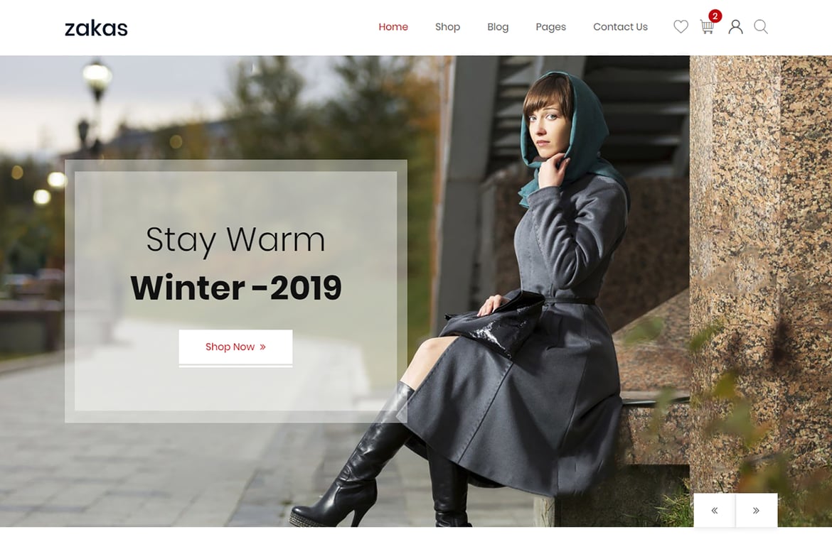 Zakas - Template Website Fashion yang Menawan