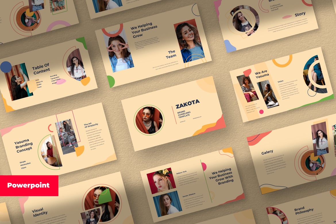 Zakota - Template Powerpoint Presentasi yang Elegan dan Profesional