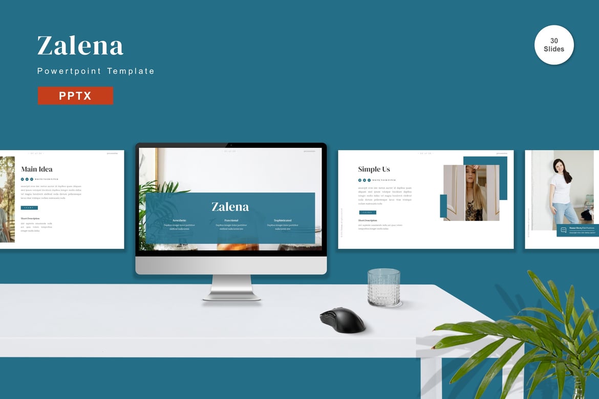 Zalena - Template Powerpoint Menarik untuk Semua Kebutuhan