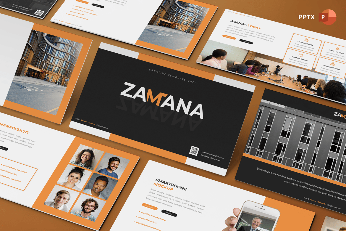 Zamana - Template Presentasi PowerPoint Kreatif yang Menawan