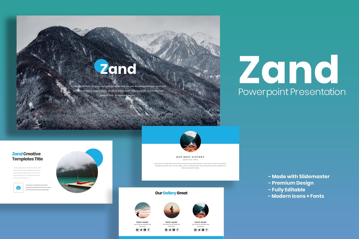 Template PowerPoint Zand - Solusi Presentasi Kreatif Anda