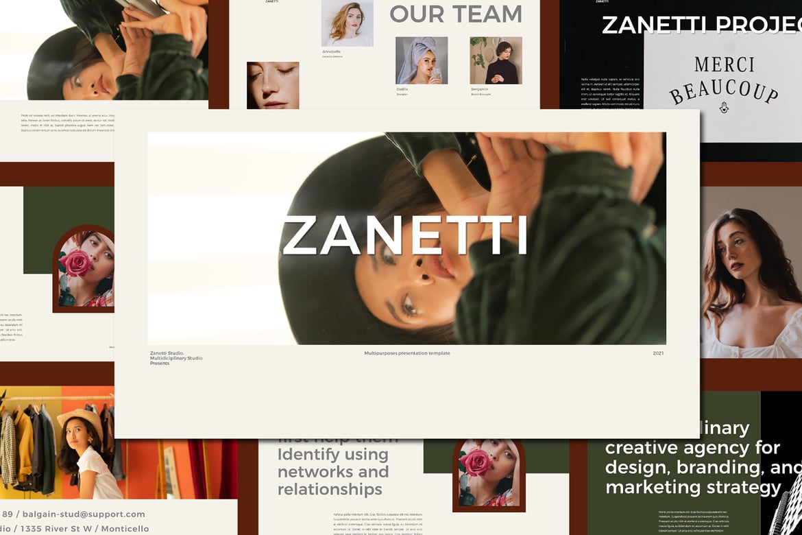 Template Presentasi PowerPoint Zanetti yang Menarik dan Profesional