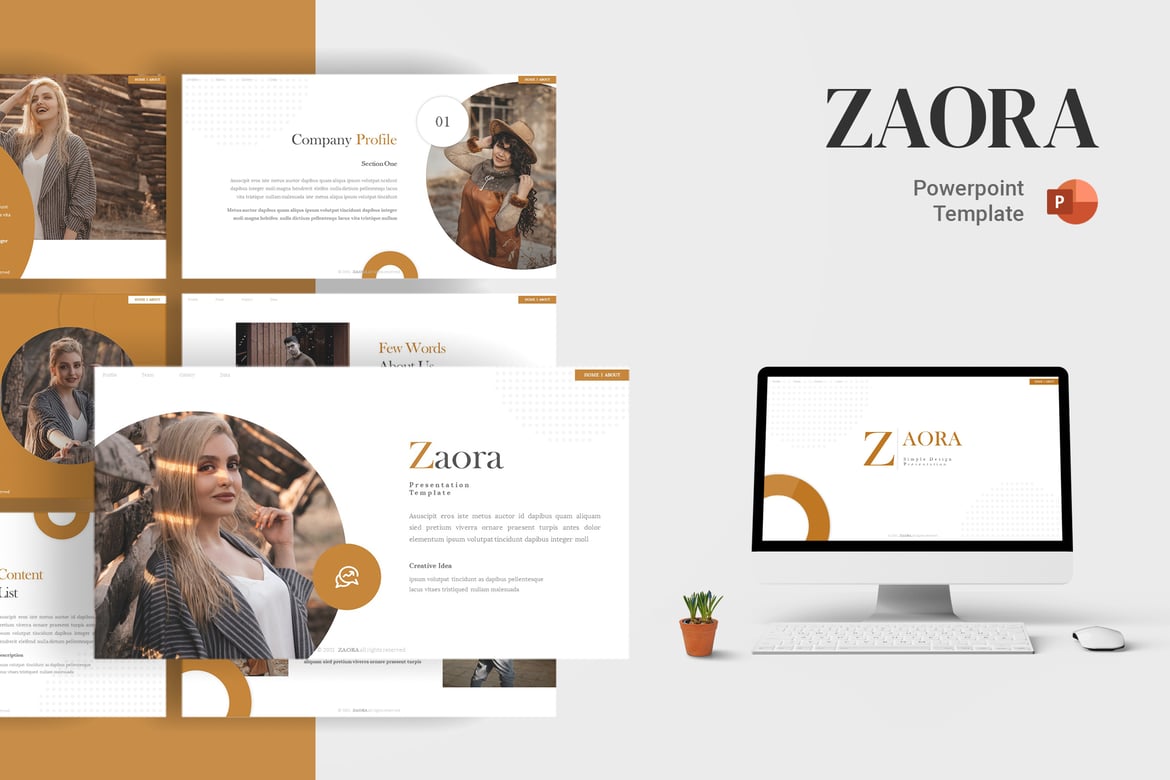 Zaora - Template PowerPoint Kreatif dan Profesional