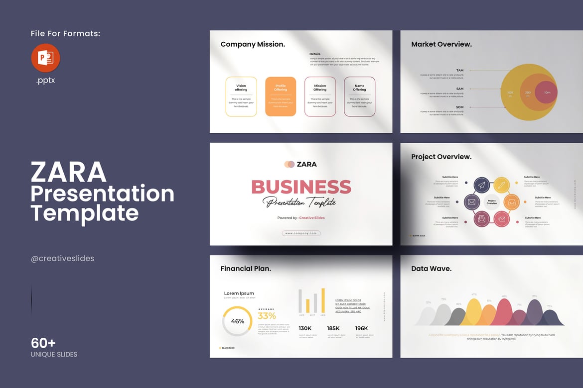 Template Presentasi PowerPoint Zara yang Modern dan Profesional