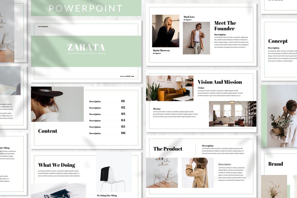 Template Presentasi Brandbook Zarata yang Menarik dan Profesional