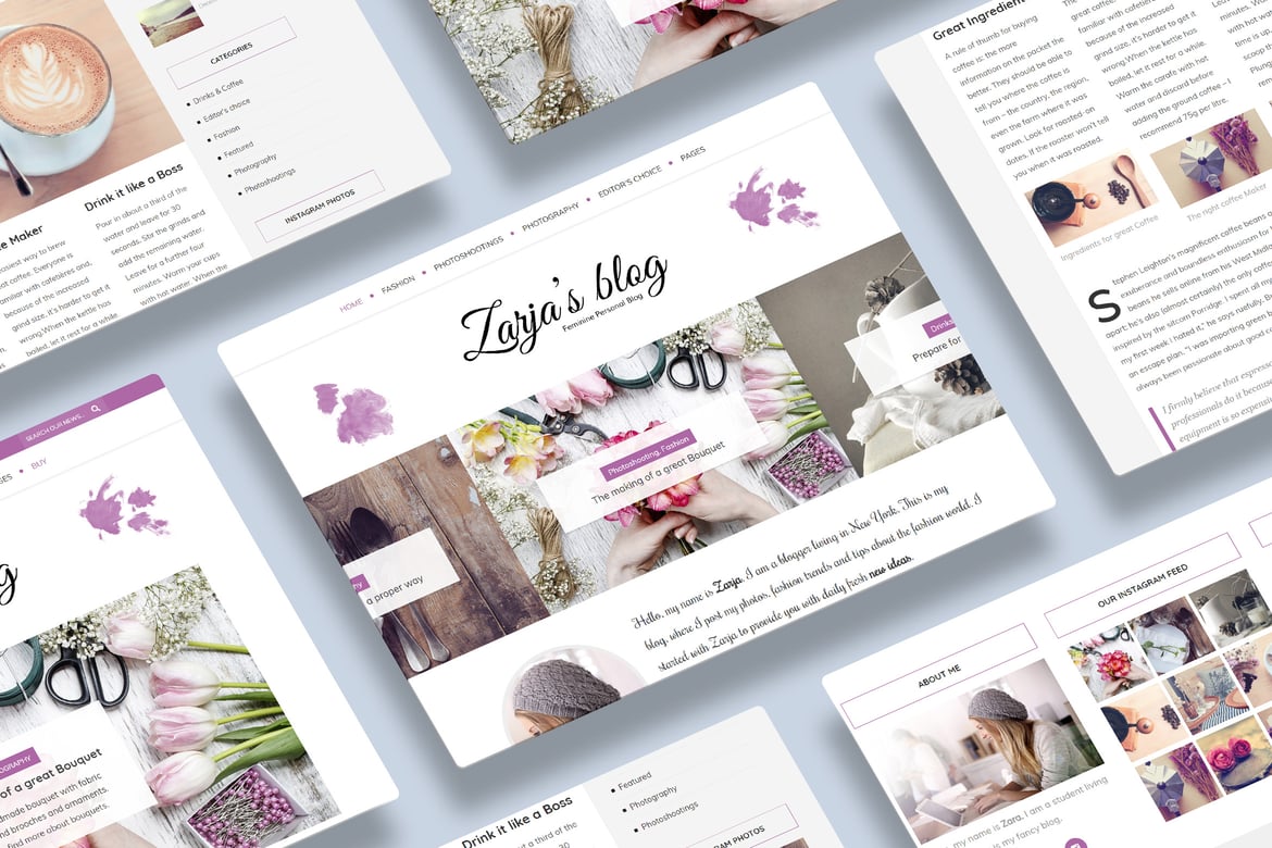 Zarja - Tema WordPress Blog yang Fleksibel dan Menarik
