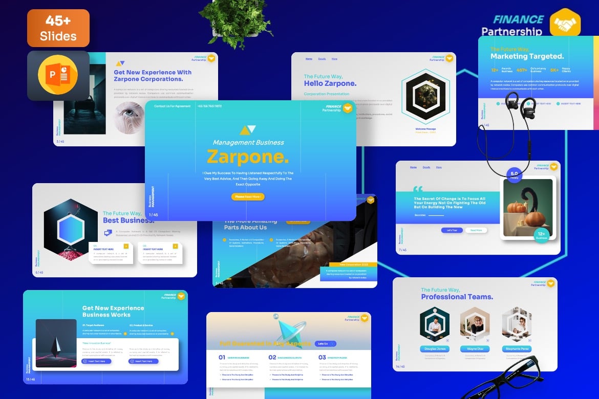 Zarpone - Template Presentasi Powerpoint Profesional