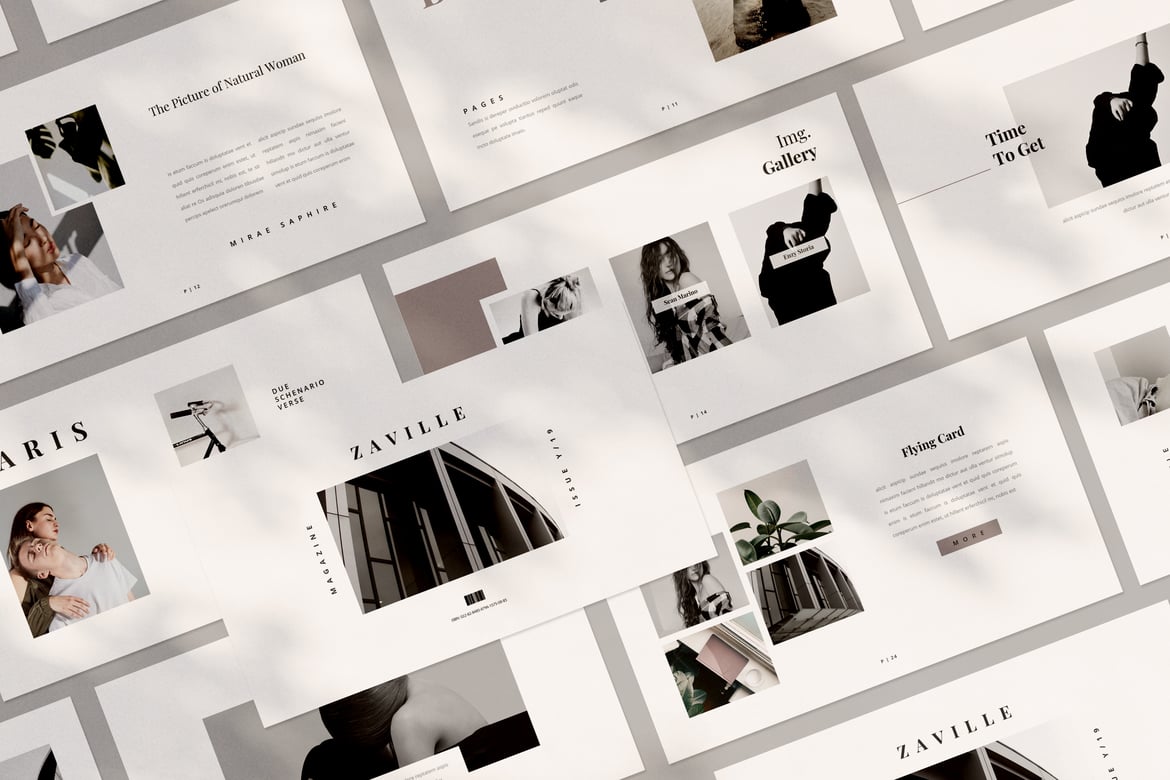 Template Powerpoint Zaville: Presentasi Minimalis yang Menarik
