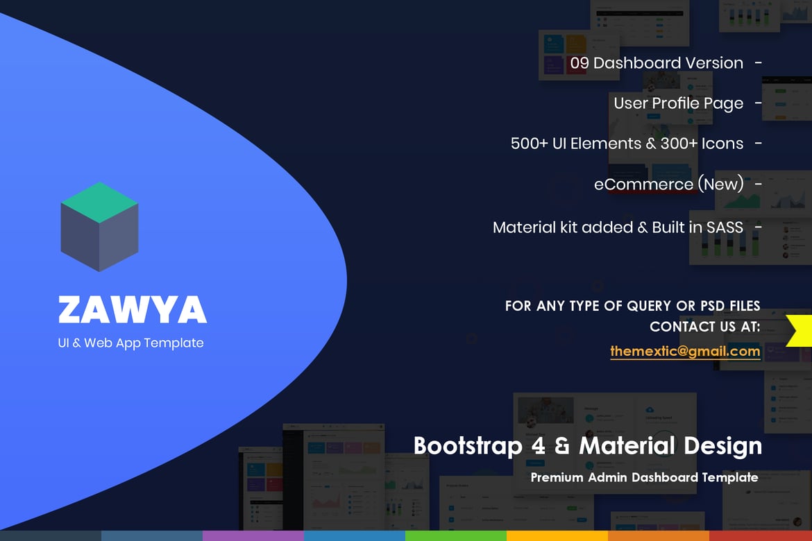 Zawya - Template Admin Bootstrap 4 & Desain Material yang Fleksibel dan Modern