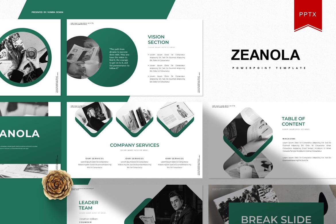 Zeanola | Template Presentasi PowerPoint Menarik