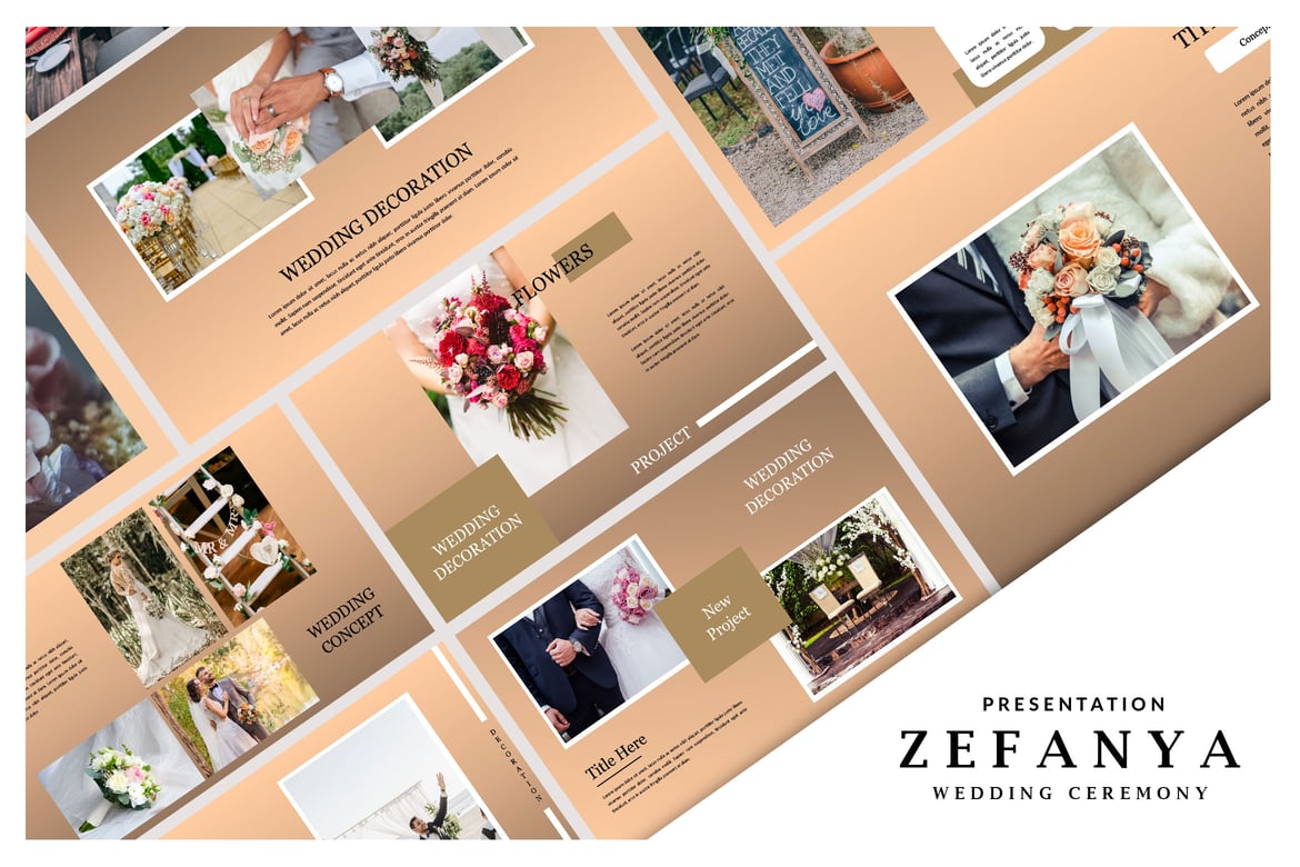 Template Powerpoint Zefanya untuk Pernikahan yang Elegan