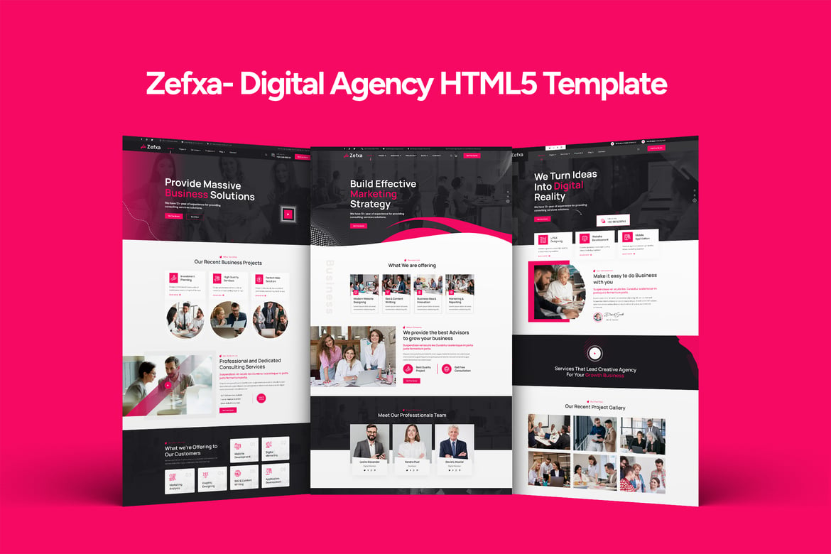 Zefxa - Template Website HTML5 untuk Digital Agency Modern