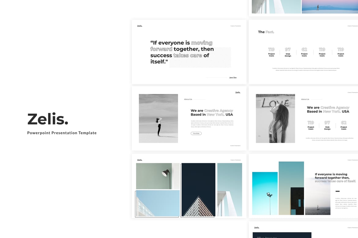 Zelis - Template Powerpoint Kreatif dan Minimalis