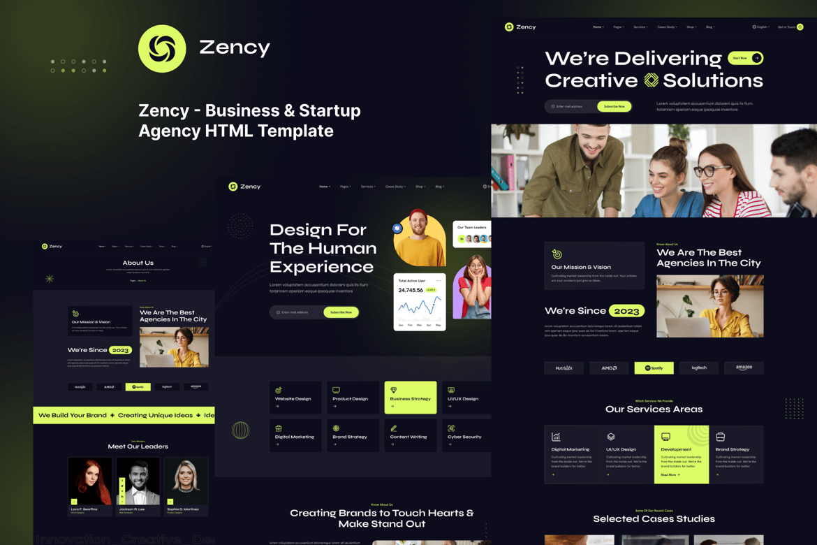 Zency - Template Website Modern untuk Agensi Bisnis dan Startup