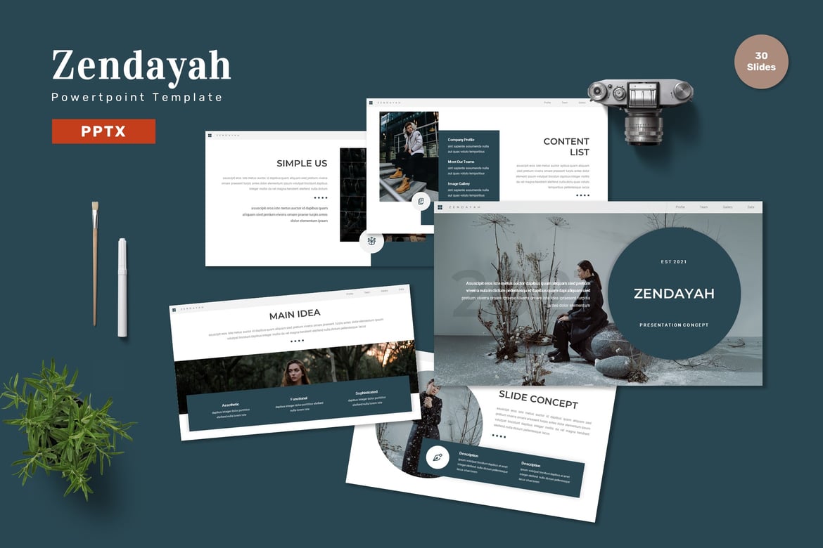 Zendayah - Template Powerpoint Modern dan Menarik