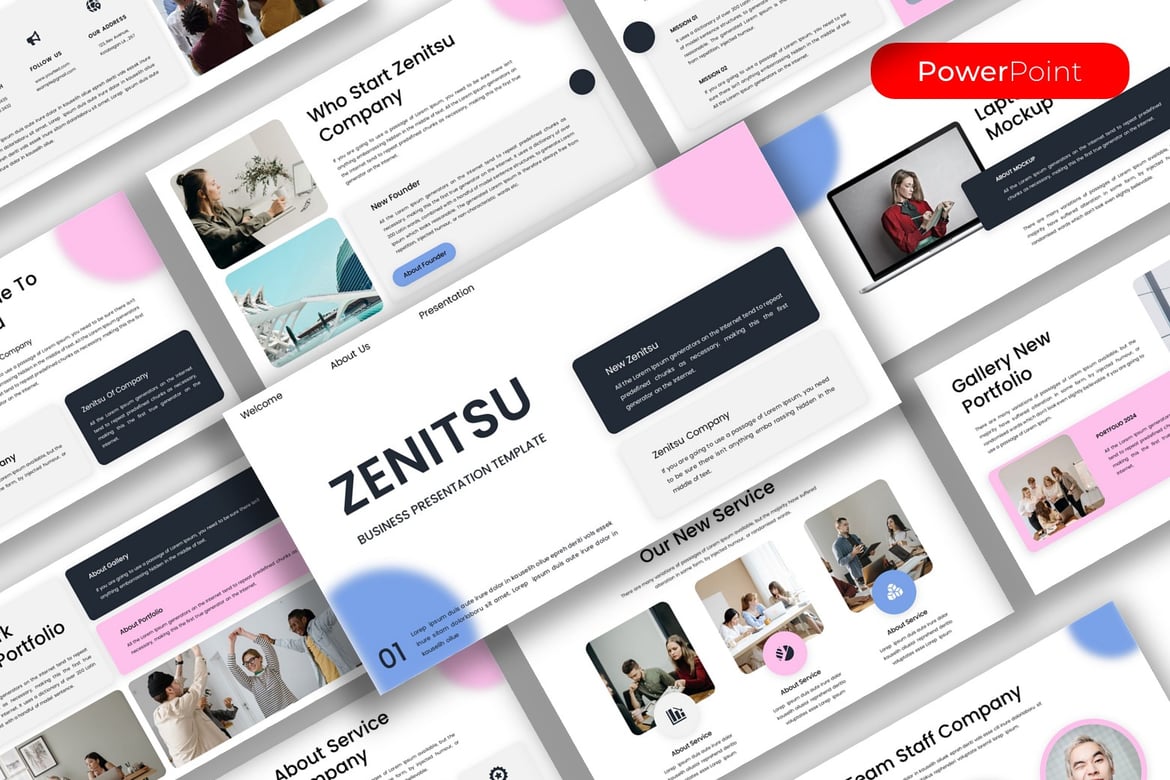 Zenitsu - Template PowerPoint Bisnis yang Menarik
