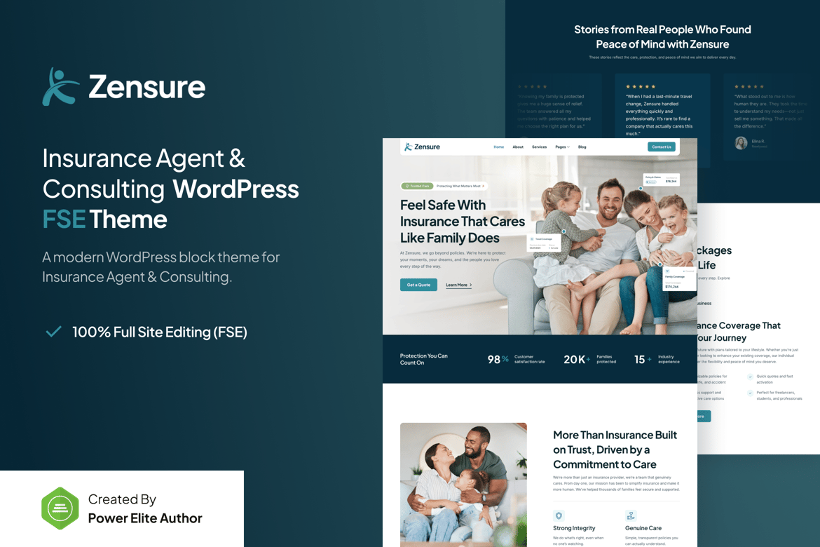 Zensure – Tema WordPress Profesional untuk Agen Asuransi dan Konsultasi Keuangan