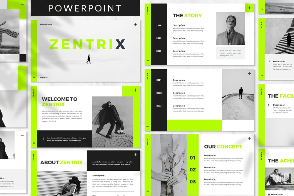 Zentrix - Template PowerPoint Bisnis Modern