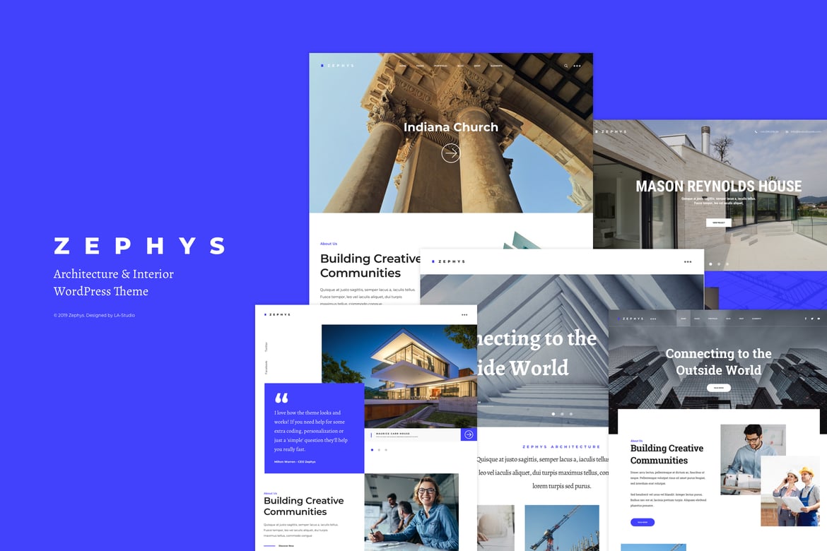 Zephys - Tema WordPress Kreatif untuk Arsitektur dan Interior