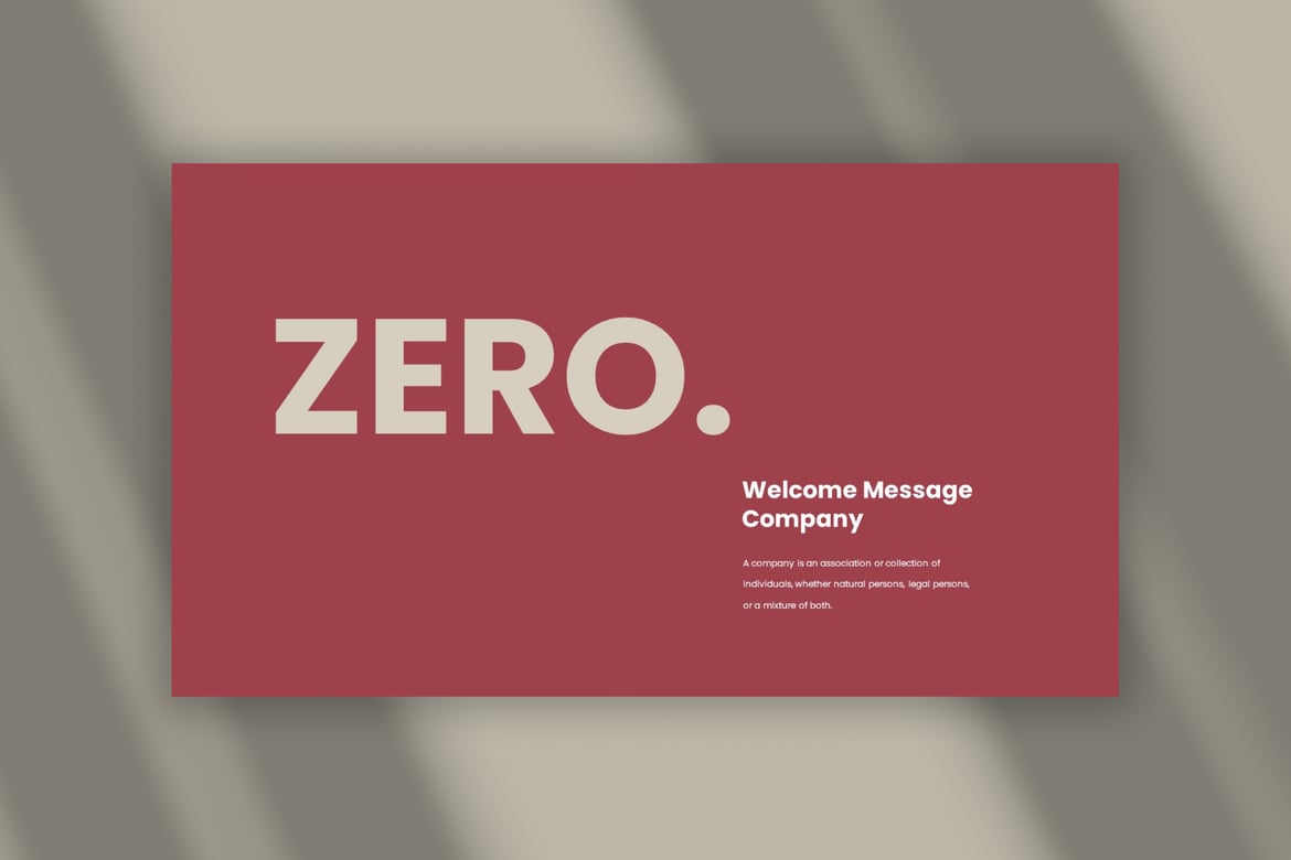 Template Presentasi PowerPoint Zero - Solusi Kreatif untuk Bisnis Anda
