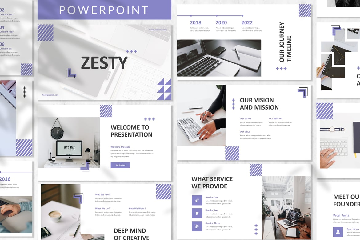 Template Presentasi Bisnis Zesty yang Menarik dan Modern