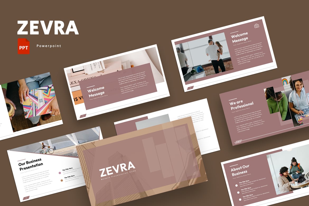 Zevra - Template Powerpoint Serbaguna yang Menarik