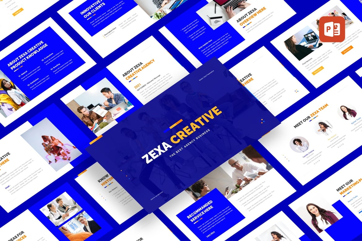 Zexa - Template PowerPoint Kreatif untuk Presentasi Menarik