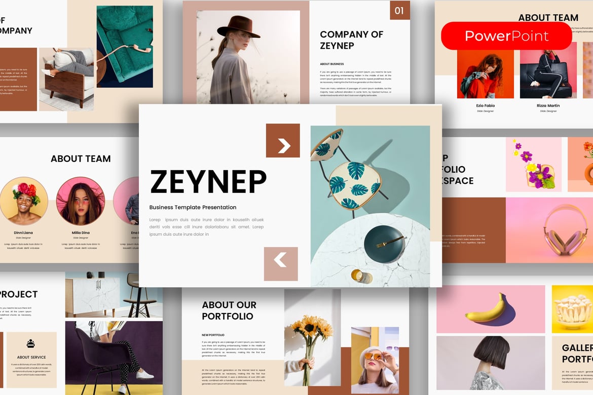 Zeynep – Template PowerPoint Bisnis Modern