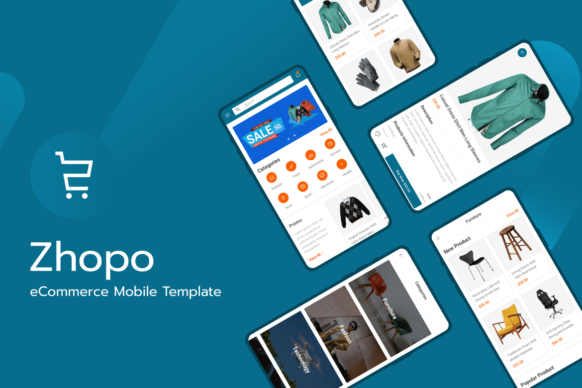 Zhopo - Template Website eCommerce Mobile Terbaik