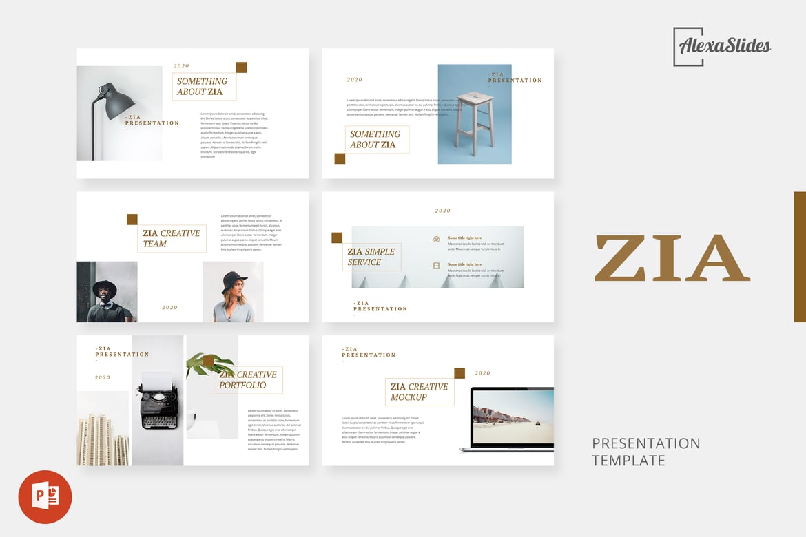 Zia - Template PowerPoint Kreatif yang Menawan