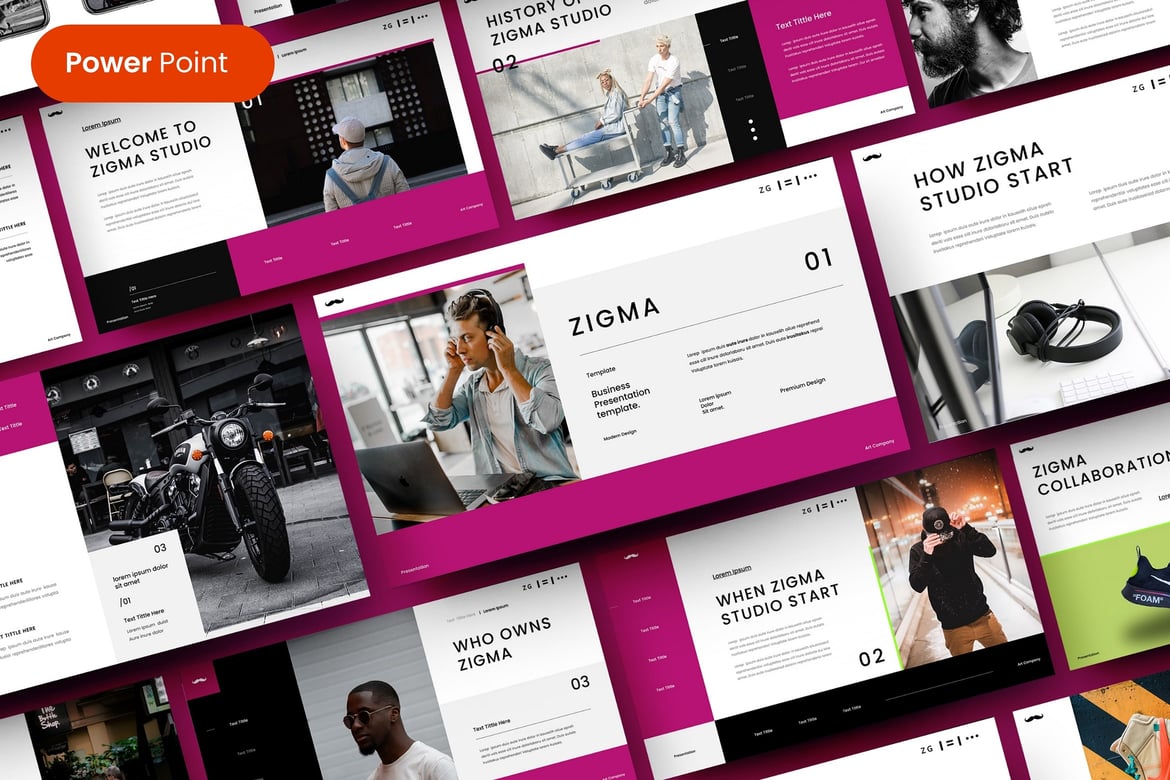 Zigma – Template PowerPoint Bisnis yang Menarik