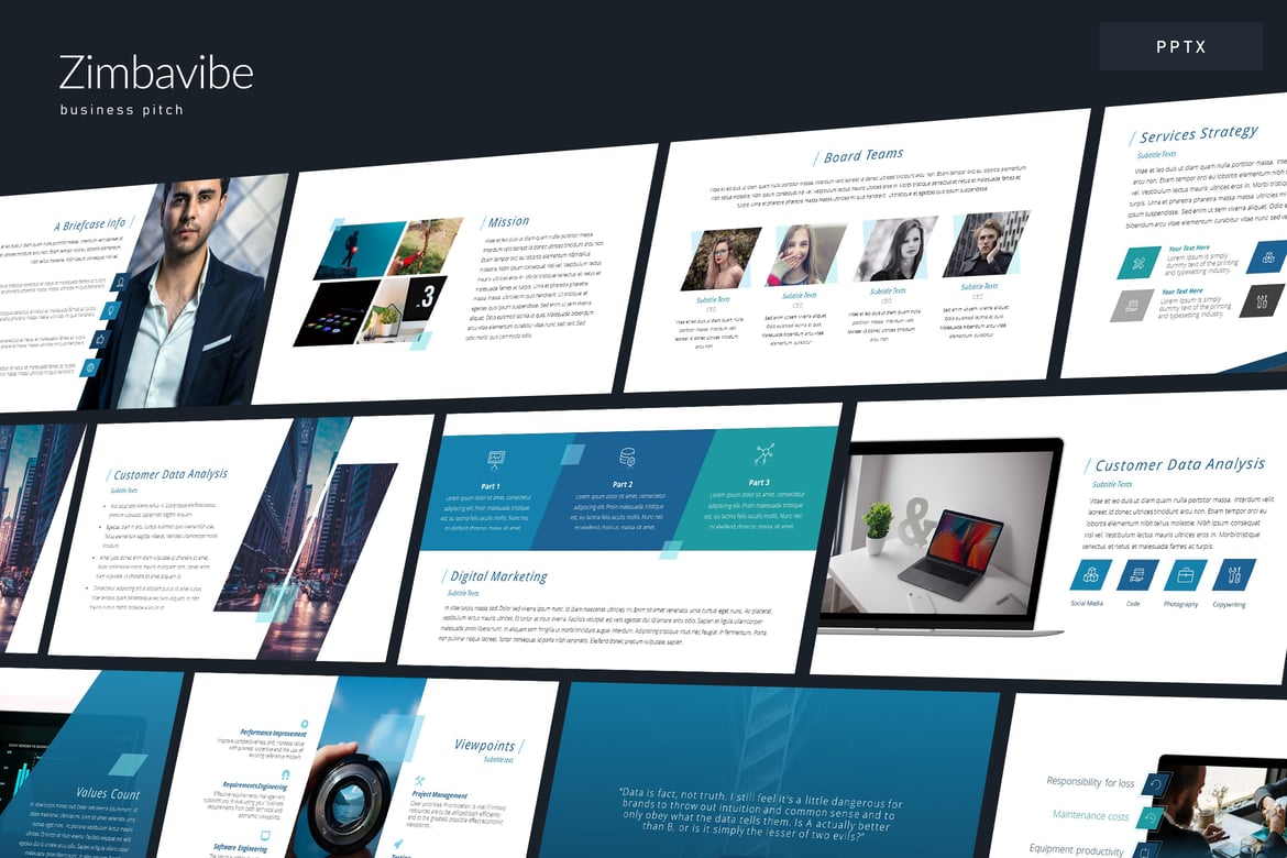 Zimbavibe - Template Powerpoint Presentasi Bisnis yang Menarik