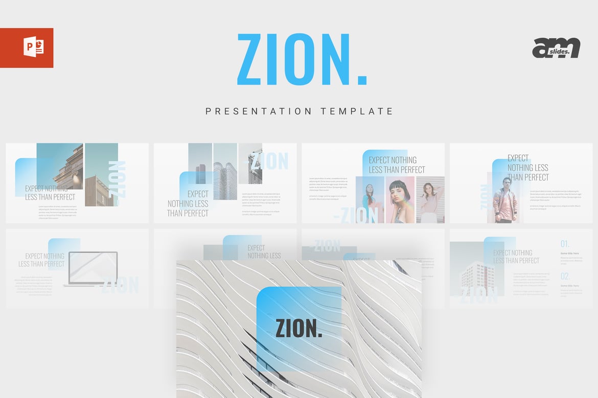 Zion - Template Presentasi PowerPoint Kreatif dan Minimalis