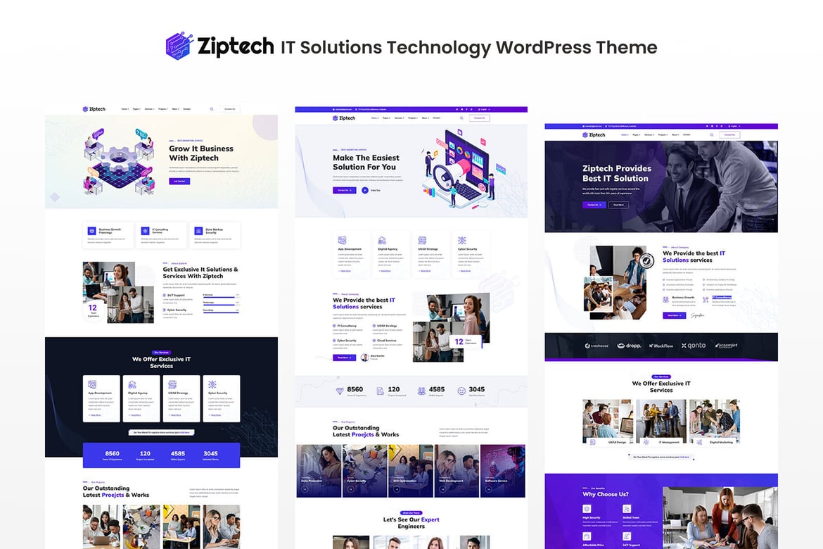 Ziptech - Tema WordPress Solusi Teknologi Modern
