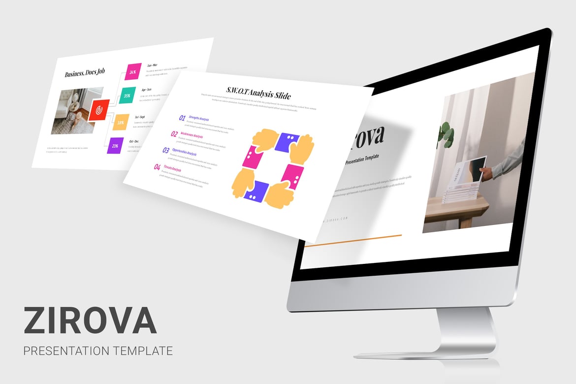 Zirova - Template PowerPoint Infografis yang Menarik
