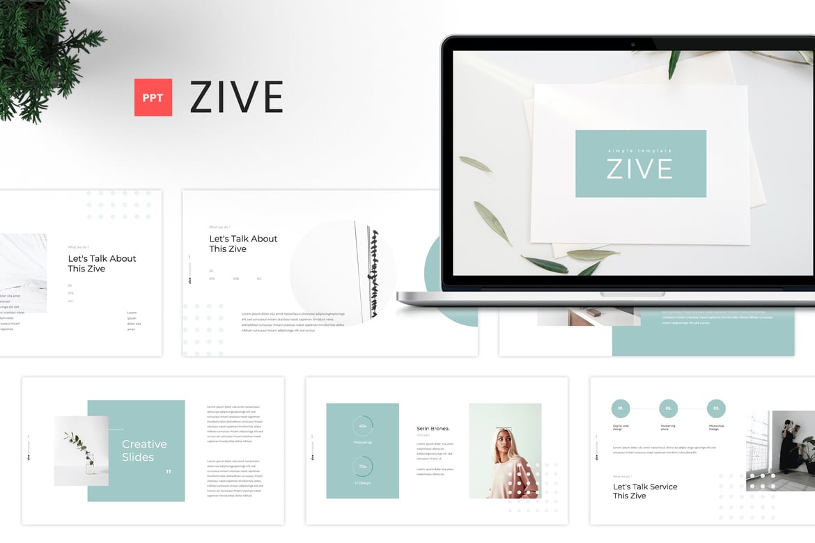 Zive - Template PowerPoint Sederhana dan Minimalis