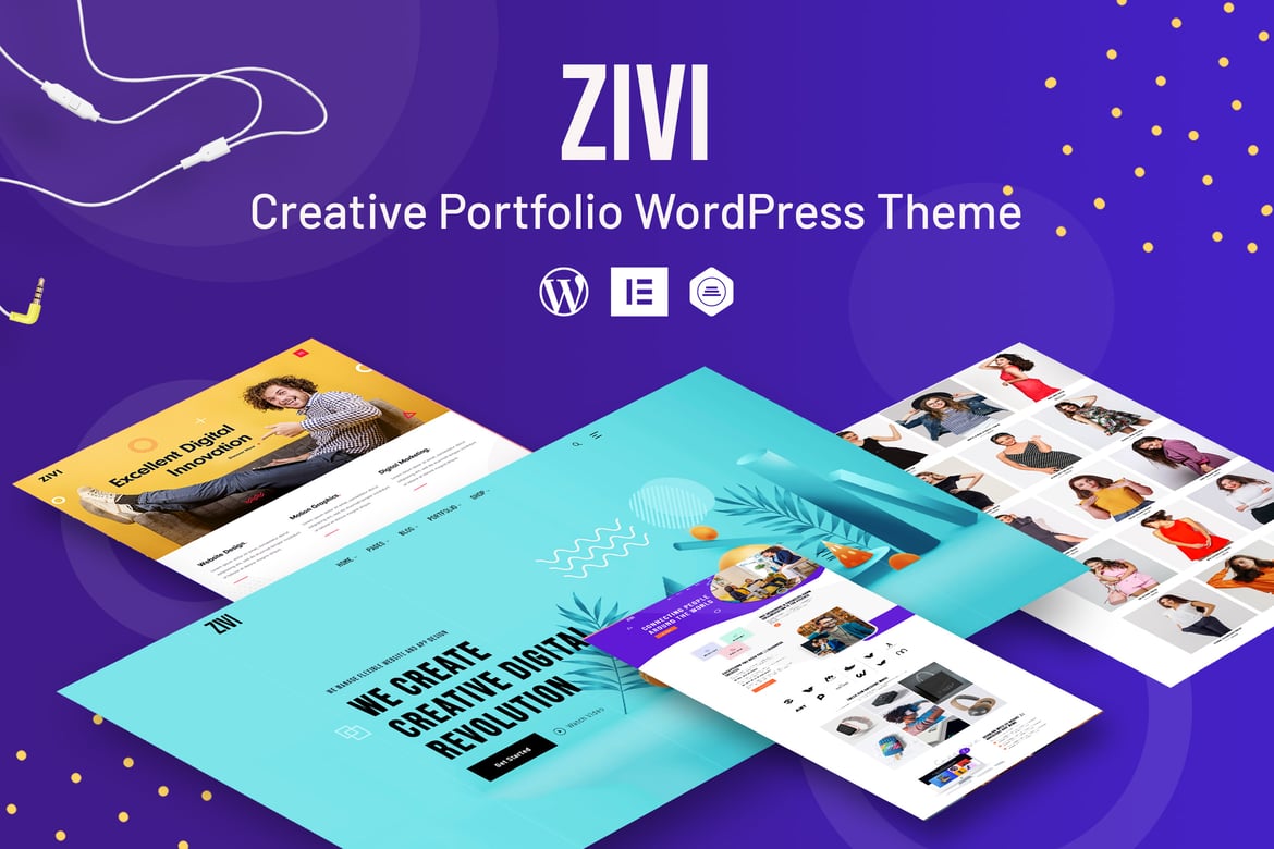Zivi - Tema WordPress Portofolio Kreatif yang Menawan