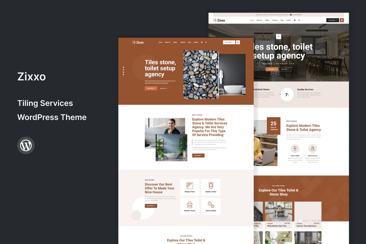 Zixxo: Tema WordPress Layanan Pemasangan Keramik Modern dan Responsif