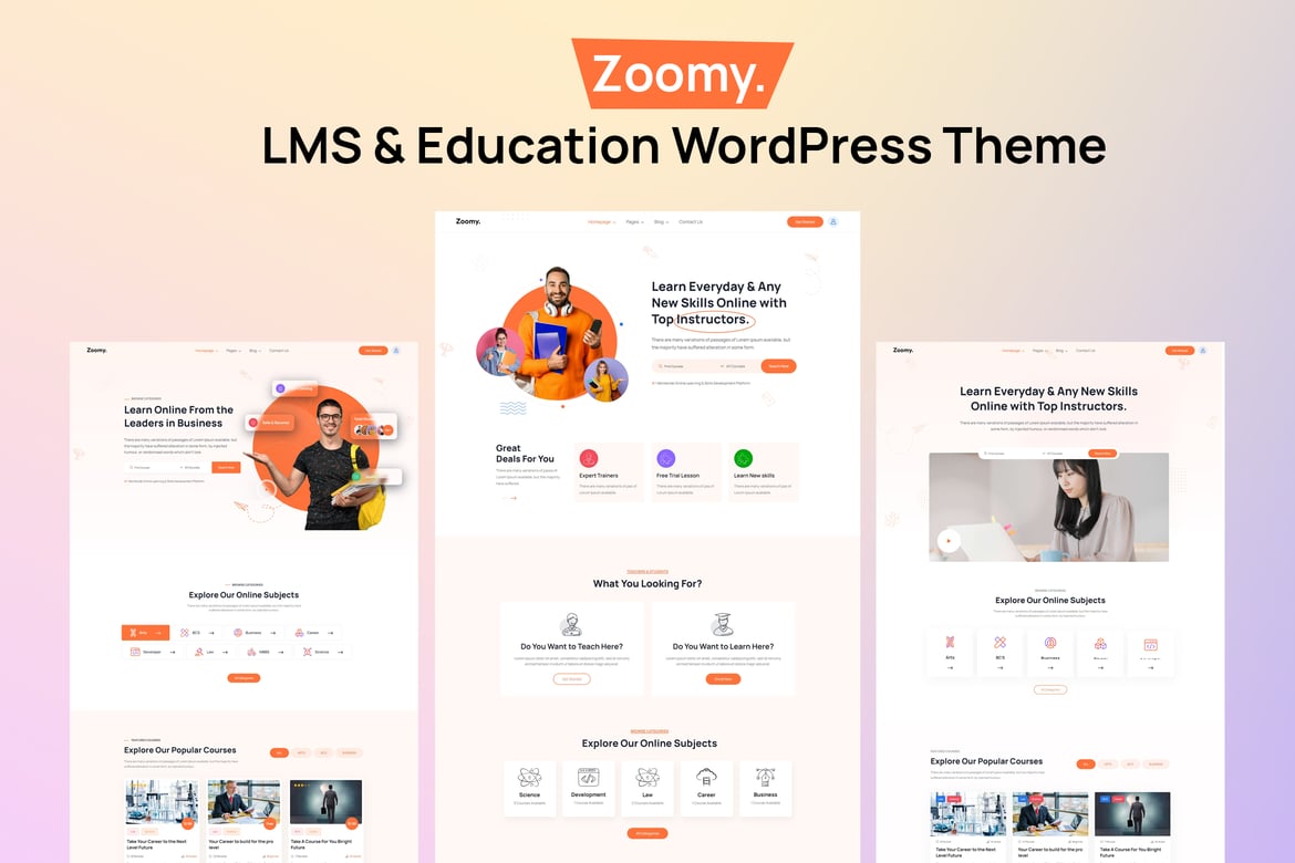 Zoomy - Tema WordPress Edukasi Terbaik untuk Lembaga Pendidikan Anda