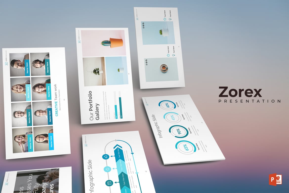 Zorex - Template Presentasi PowerPoint Kreatif dan Minimalis