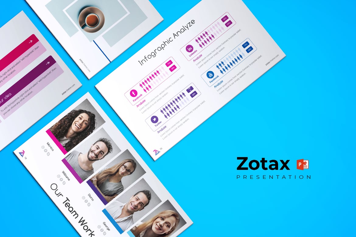 Zotax - Template Presentasi PowerPoint Kreatif dan Minimalis