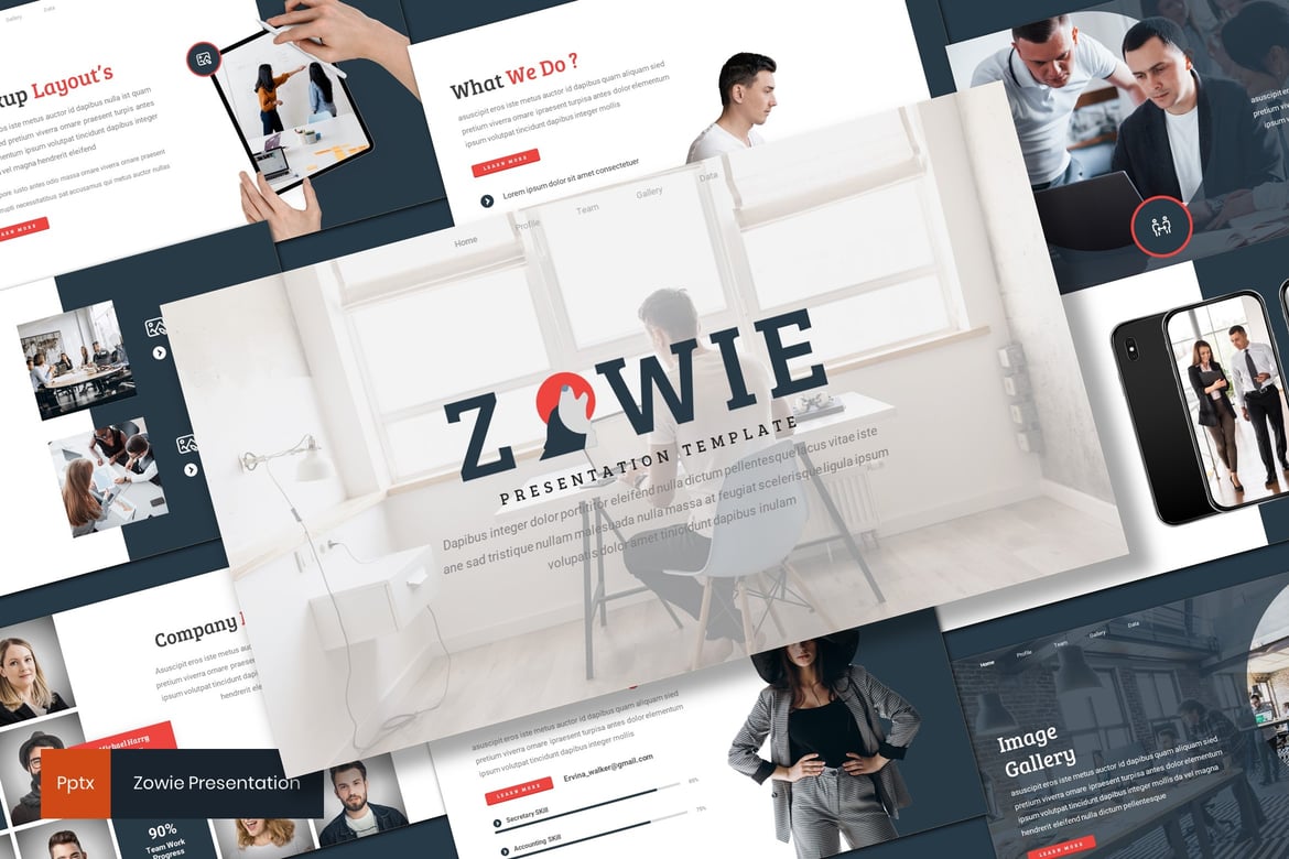 Zowie - Template Powerpoint Bisnis yang Kreatif dan Minimalis