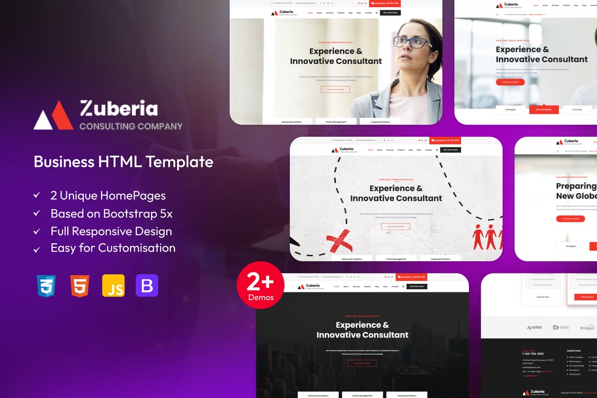 Zuberia - Template Website Bisnis yang Profesional