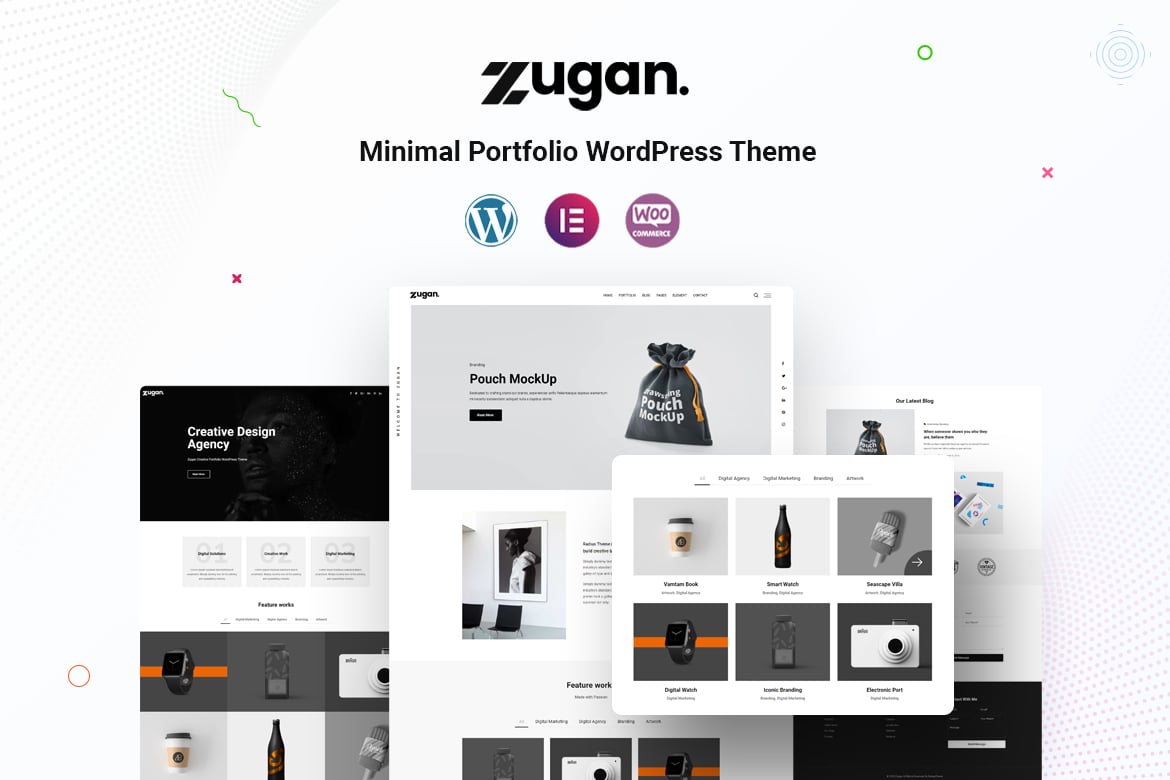 Zugan - Tema WordPress Portofolio Minimalis Terbaik